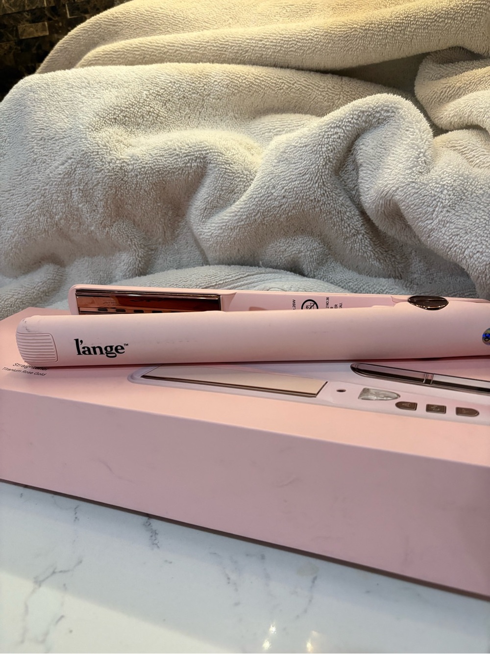 Lange Pink Hair Straightener with Rose Gold Plates